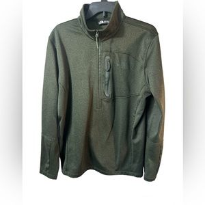 The North Face 1/4 zip dark green Sweater Jacket Mens large. Hiking PNW Outdoors